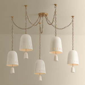 Hudson Valley - 3650-PBR/CIC - Five Light Chandelier - Omi - Patina Brass