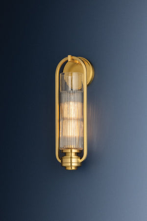 Hudson Valley - 4161-AGB - One Light Wall Sconce - Binnewater - Aged Brass