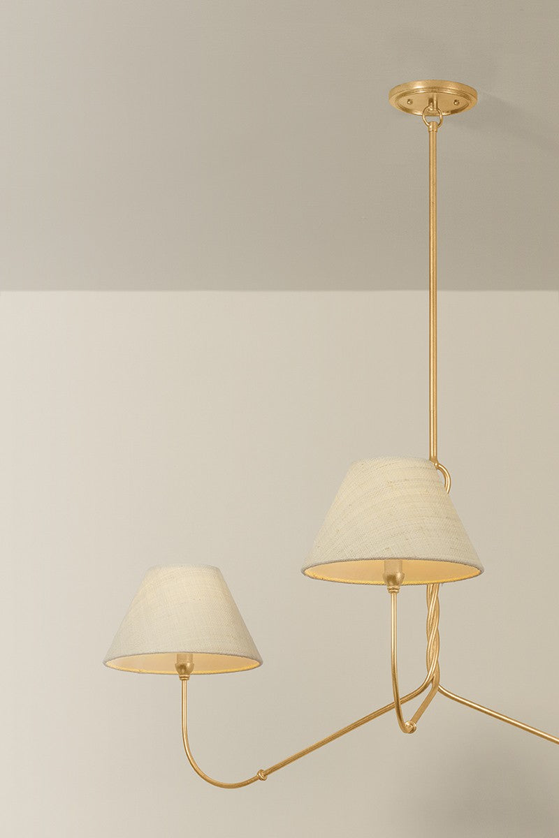Hudson Valley - 4548-VGL - Three Light Chandelier - Dekalb - Vintage Gold Leaf