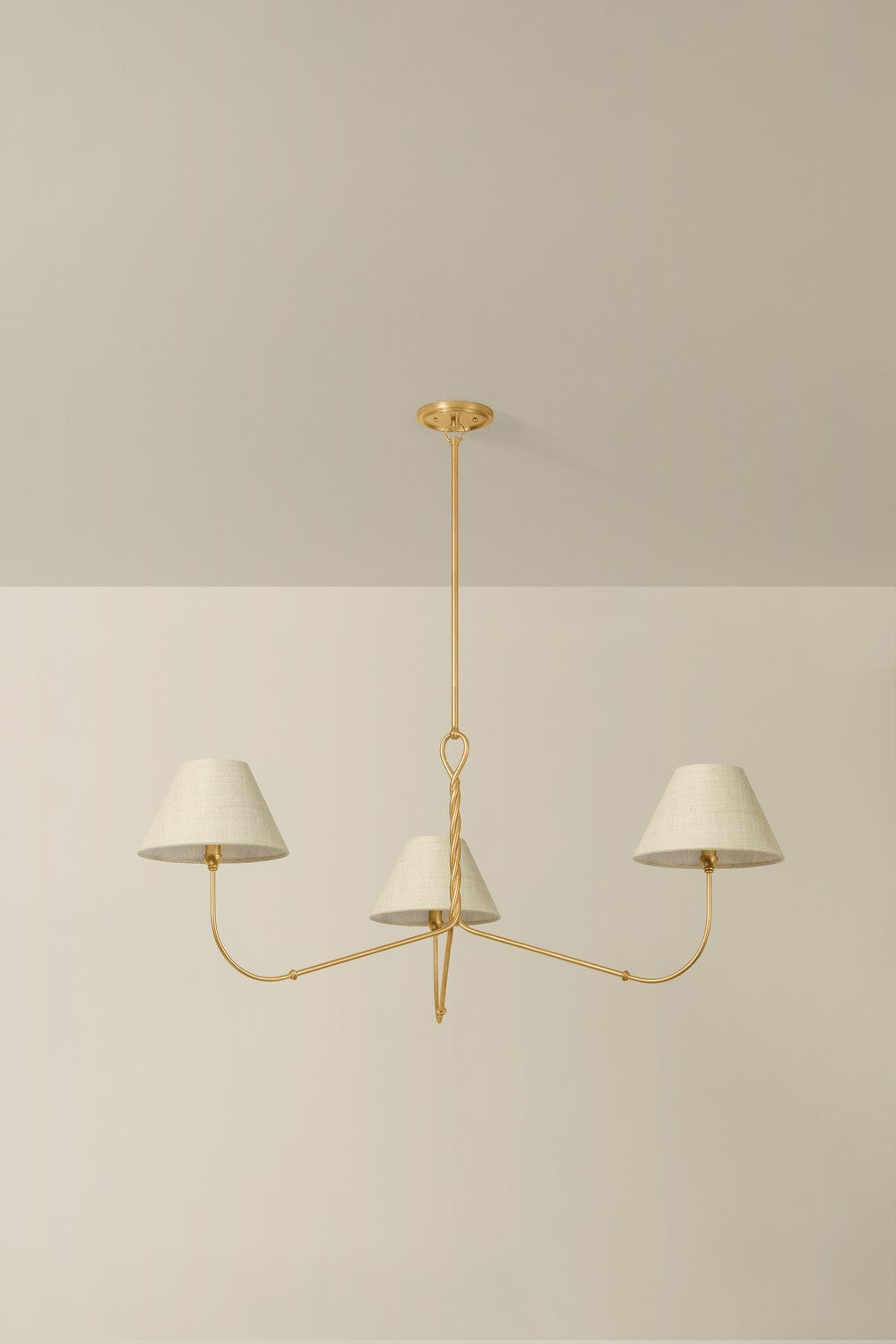Hudson Valley - 4548-VGL - Three Light Chandelier - Dekalb - Vintage Gold Leaf