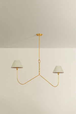Hudson Valley - 4560-VGL - Two Light Linear - Dekalb - Vintage Gold Leaf
