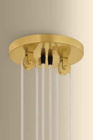 Hudson Valley - 4751-AGB/SWH - LED Pendant - Emmons - Aged Brass