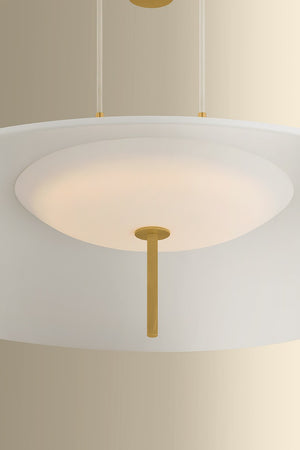 Hudson Valley - 4751-AGB/SWH - LED Pendant - Emmons - Aged Brass