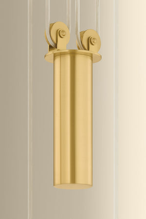Hudson Valley - 4751-AGB/SWH - LED Pendant - Emmons - Aged Brass