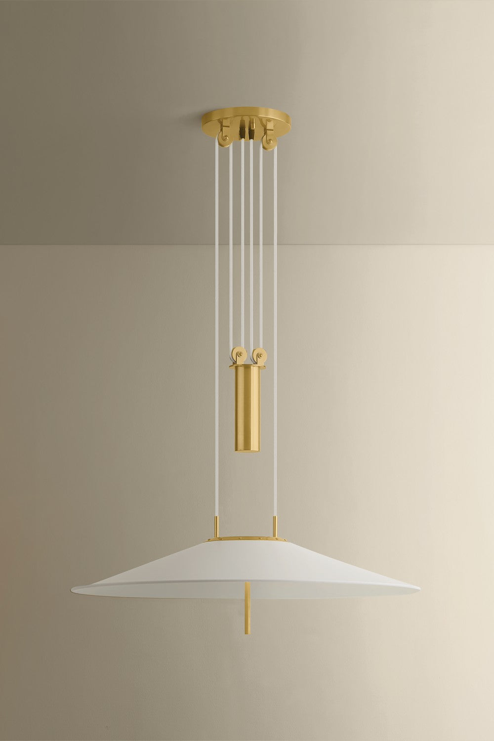 Hudson Valley - 4751-AGB/SWH - LED Pendant - Emmons - Aged Brass