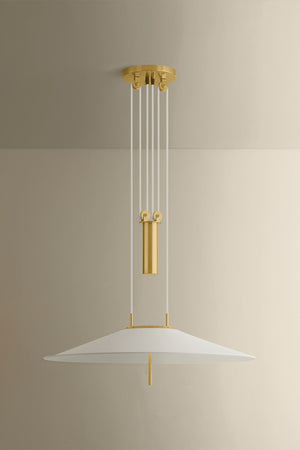Hudson Valley - 4751-AGB/SWH - LED Pendant - Emmons - Aged Brass