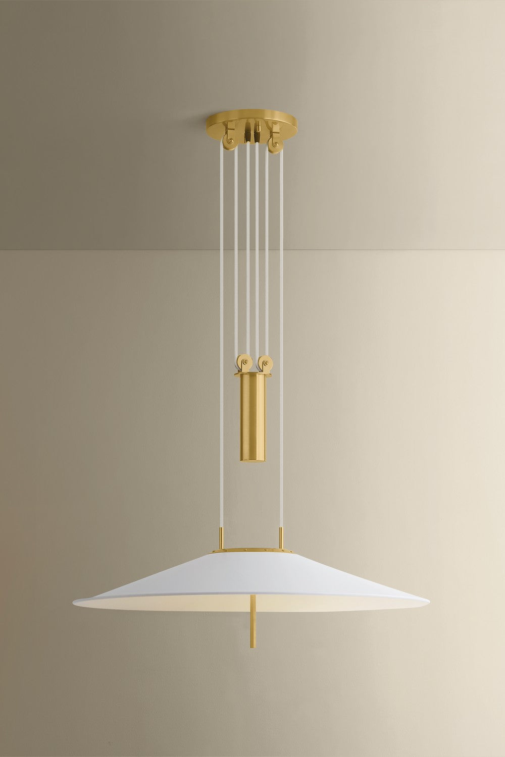 Hudson Valley - 4751-AGB/SWH - LED Pendant - Emmons - Aged Brass
