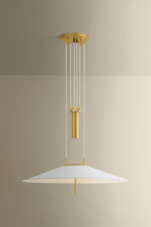 Hudson Valley - 4751-AGB/SWH - LED Pendant - Emmons - Aged Brass