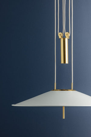 Hudson Valley - 4751-AGB/SWH - LED Pendant - Emmons - Aged Brass