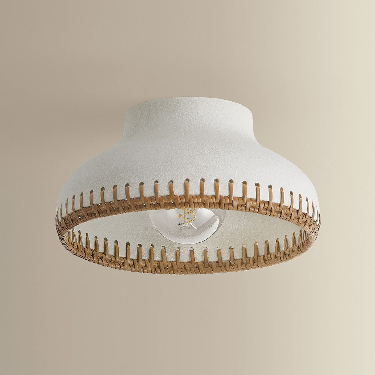 Hudson Valley - 5309-AGB/CCP - One Light Flush Mount - Southfields - Aged Brass