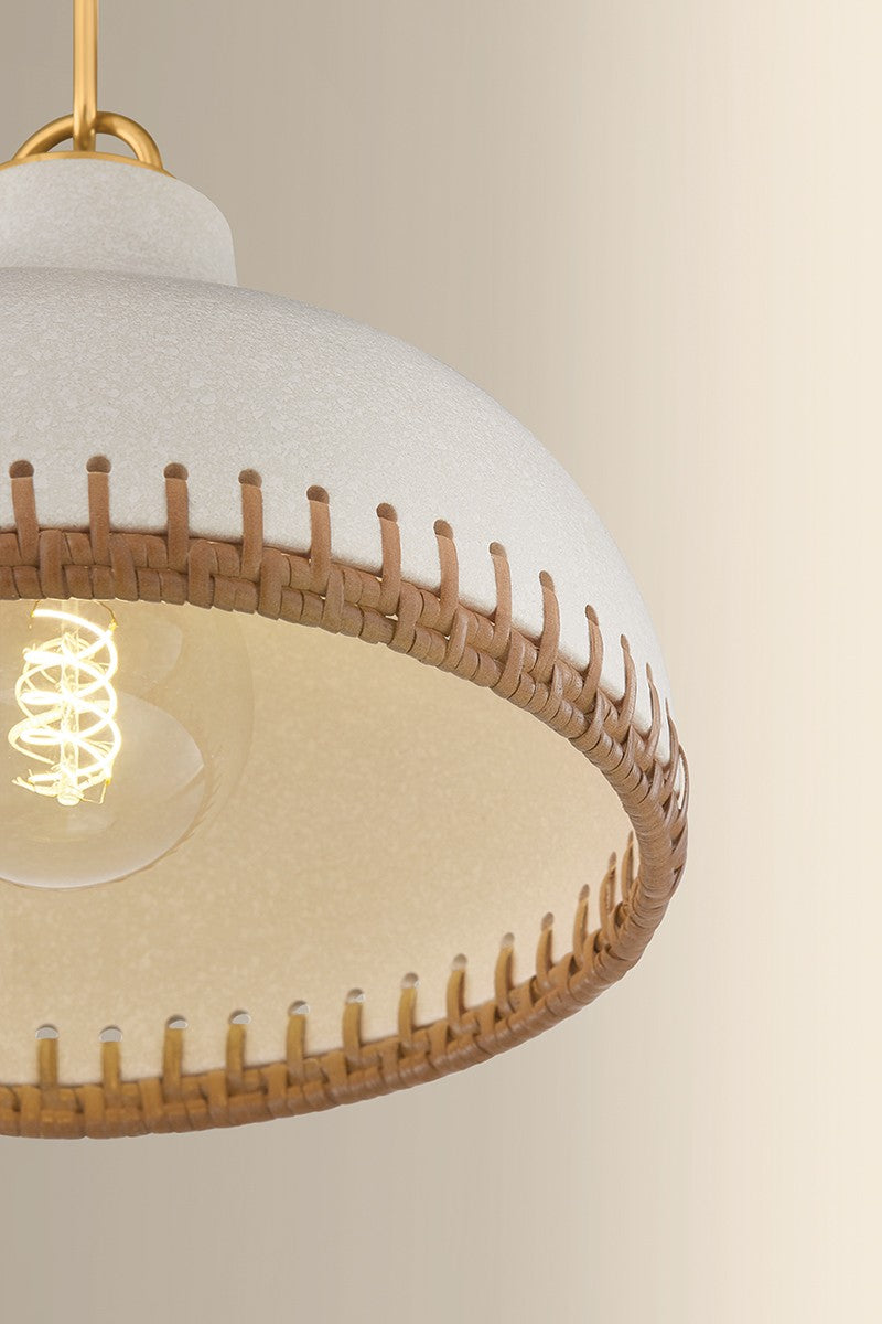 Hudson Valley - 5314-AGB/CCP - One Light Pendant - Southfields - Aged Brass