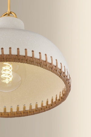 Hudson Valley - 5314-AGB/CCP - One Light Pendant - Southfields - Aged Brass