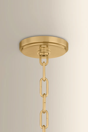 Hudson Valley - 5314-AGB/CCP - One Light Pendant - Southfields - Aged Brass
