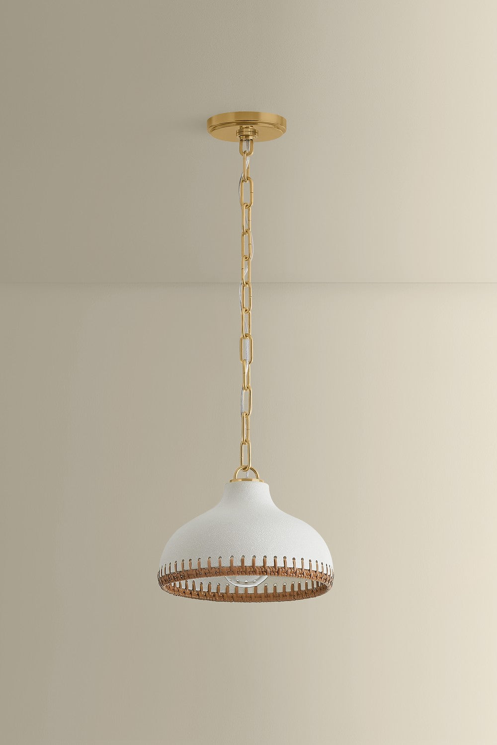 Hudson Valley - 5314-AGB/CCP - One Light Pendant - Southfields - Aged Brass
