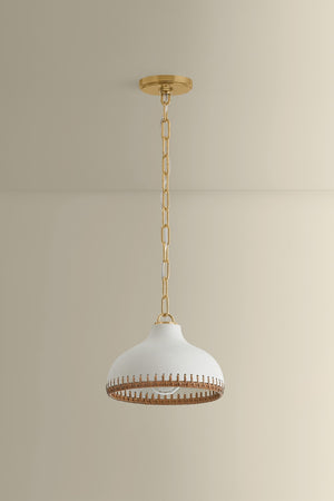 Hudson Valley - 5314-AGB/CCP - One Light Pendant - Southfields - Aged Brass