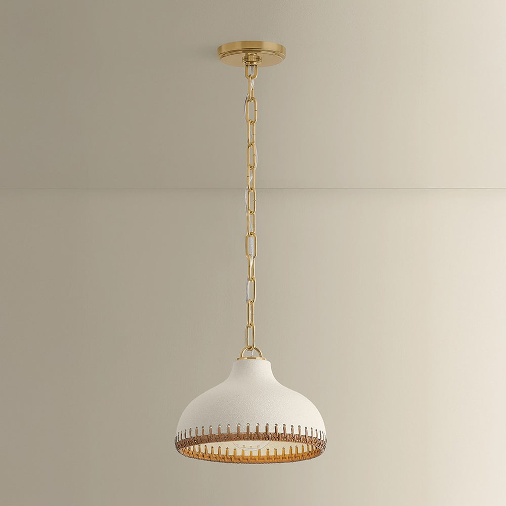 Hudson Valley - 5314-AGB/CCP - One Light Pendant - Southfields - Aged Brass