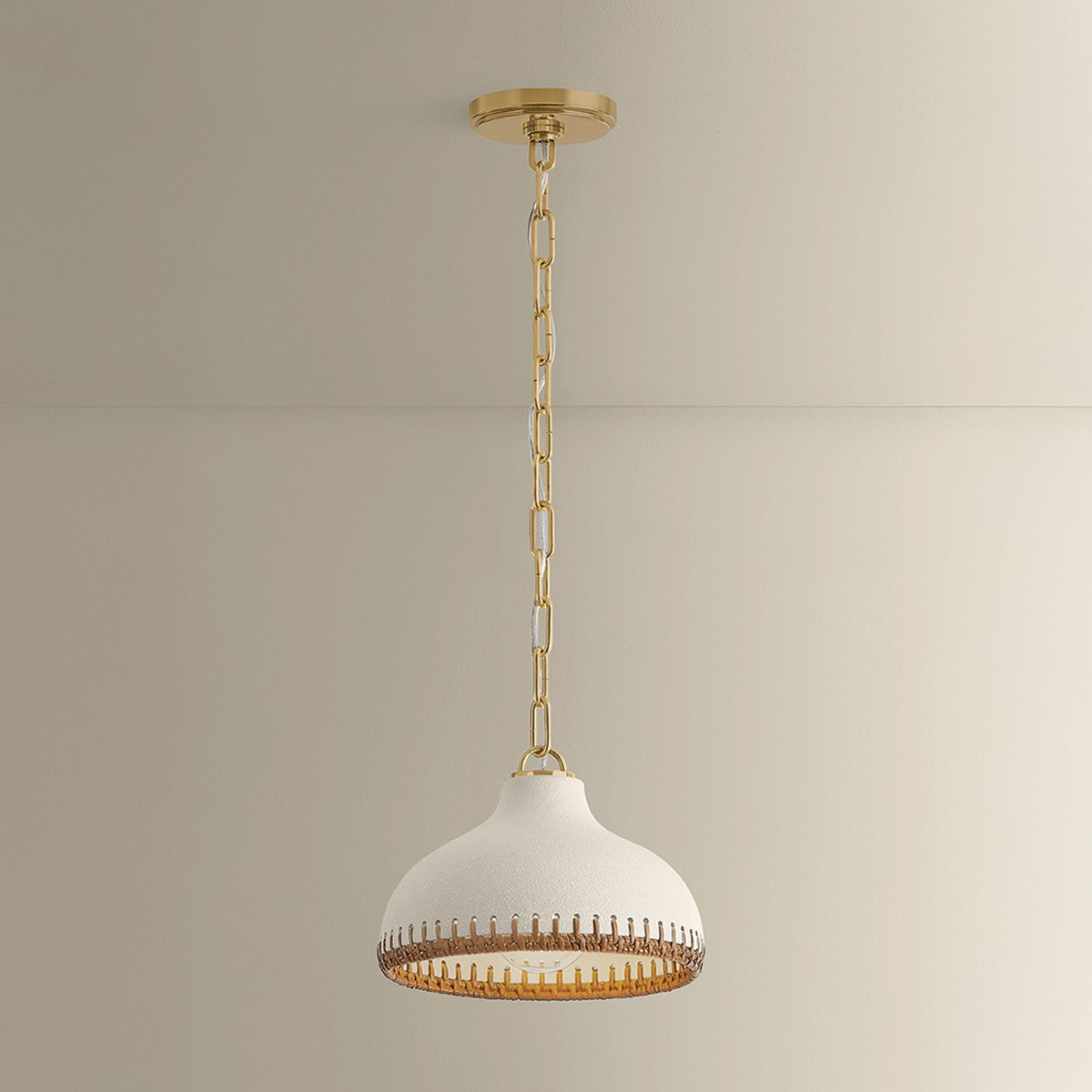 Hudson Valley - 5314-AGB/CCP - One Light Pendant - Southfields - Aged Brass