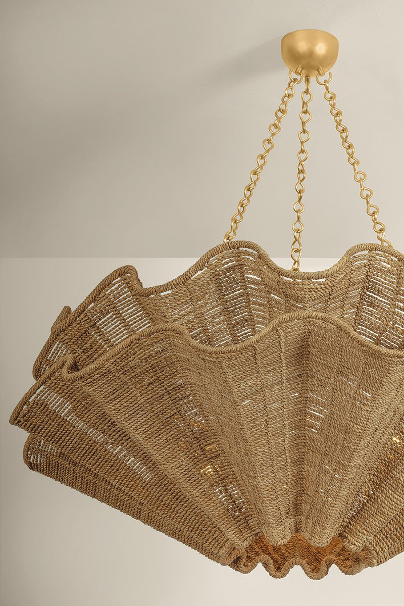 Hudson Valley - 6208-VGL - Eight Light Chandelier - Hayworth - Vintage Gold Leaf