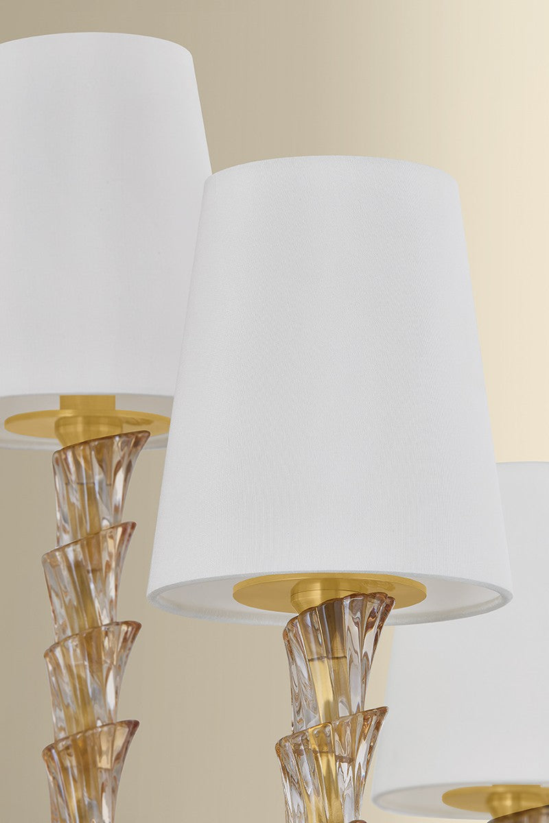 Hudson Valley - 6849-AGB - Nine Light Chandelier - Calumet - Aged Brass