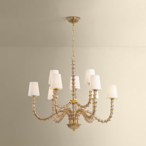 Hudson Valley - 6849-AGB - Nine Light Chandelier - Calumet - Aged Brass