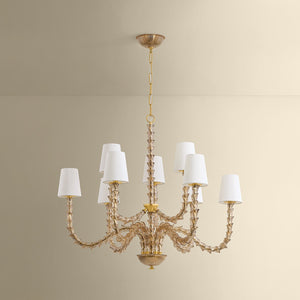 Hudson Valley - 6849-AGB - Nine Light Chandelier - Calumet - Aged Brass