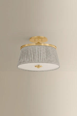 Hudson Valley - 8517-AGB - Two Light Semi Flush Mount - Valeria - Aged Brass