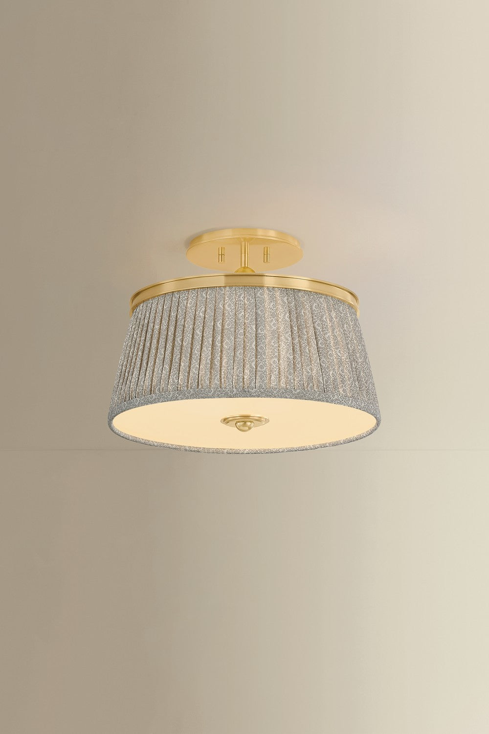 Hudson Valley - 8517-AGB - Two Light Semi Flush Mount - Valeria - Aged Brass