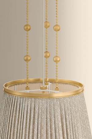Hudson Valley - 8519-AGB - One Light Pendant - Valeria - Aged Brass
