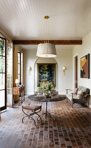 Hudson Valley - 8528-AGB - Three Light Pendant - Valeria - Aged Brass