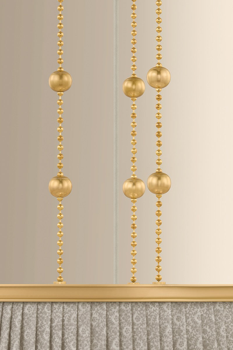 Hudson Valley - 8528-AGB - Three Light Pendant - Valeria - Aged Brass