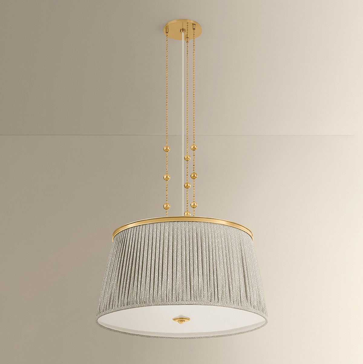 Hudson Valley - 8528-AGB - Three Light Pendant - Valeria - Aged Brass