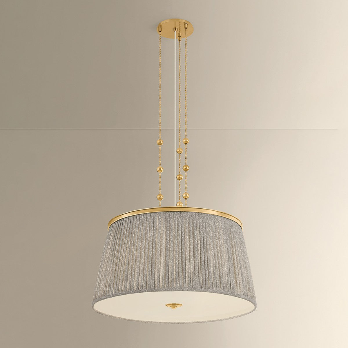 Hudson Valley - 8528-AGB - Three Light Pendant - Valeria - Aged Brass