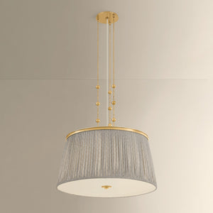 Hudson Valley - 8528-AGB - Three Light Pendant - Valeria - Aged Brass