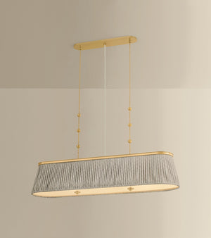 Hudson Valley - 8549-AGB - Three Light Linear - Valeria - Aged Brass