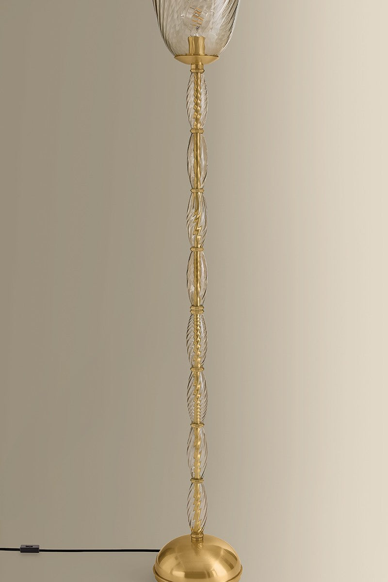Hudson Valley - L2463-AGB - One Light Floor Lamp - Bleecker - Aged Brass