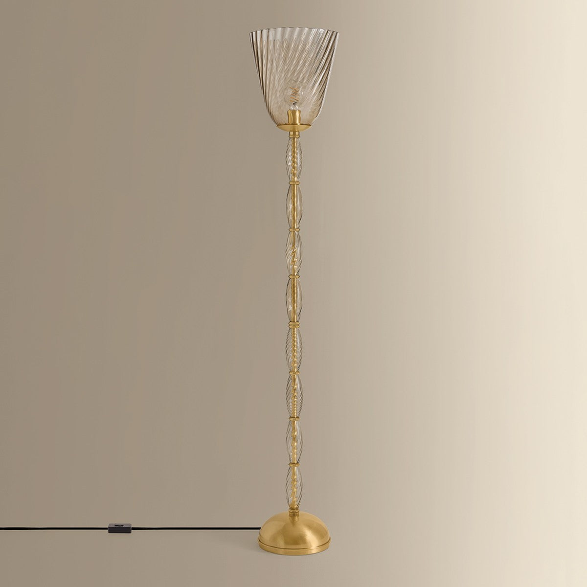 Hudson Valley - L2463-AGB - One Light Floor Lamp - Bleecker - Aged Brass