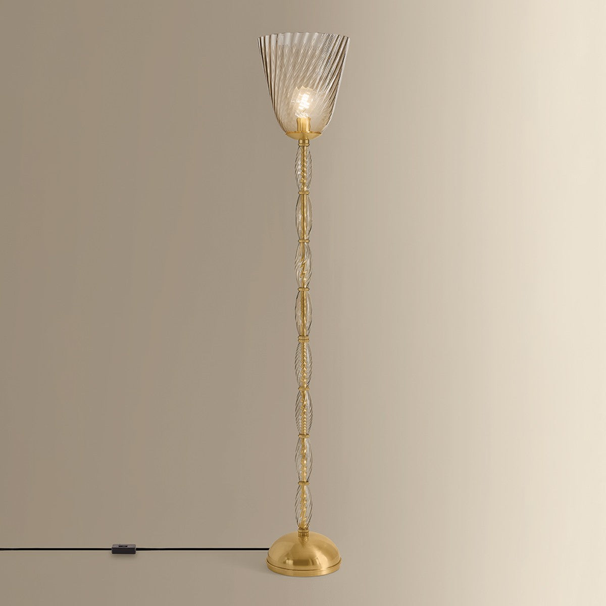 Hudson Valley - L2463-AGB - One Light Floor Lamp - Bleecker - Aged Brass