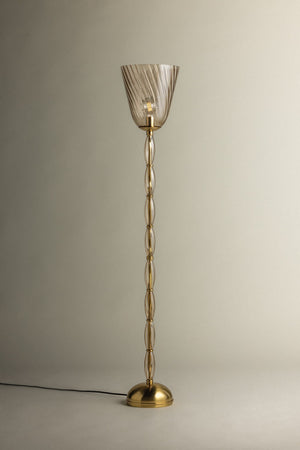 Hudson Valley - L2463-AGB - One Light Floor Lamp - Bleecker - Aged Brass