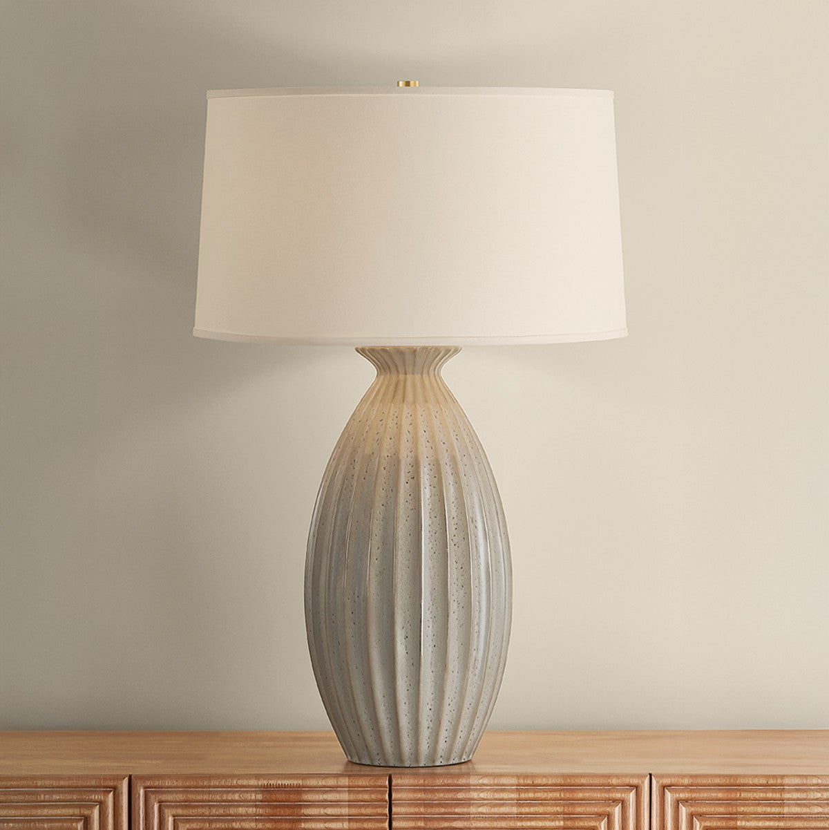 Hudson Valley - L2841-AGB/CTV - One Light Table Lamp - Box Elder - Aged Brass