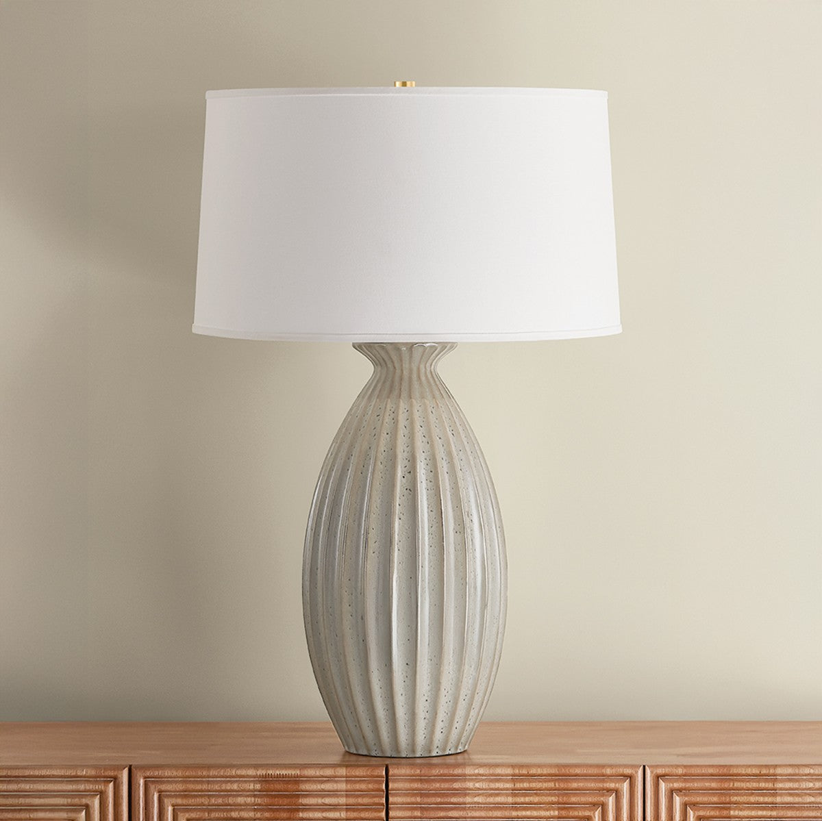 Hudson Valley - L2841-AGB/CTV - One Light Table Lamp - Box Elder - Aged Brass