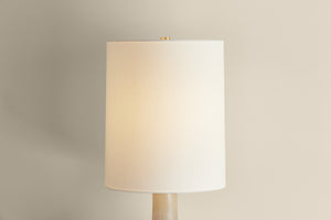 Hudson Valley - L2951-AGB/CTR - One Light Table Lamp - Plum Point - Aged Brass