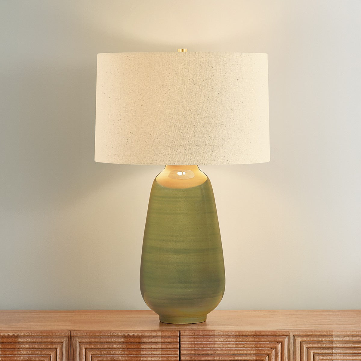 Hudson Valley - L4231-AGB/CDF - One Light Table Lamp - Piermont - Aged Brass