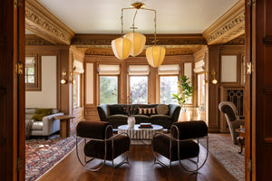 Corbett Lighting - 580-44-VB - Three Light Chandelier - Hoshi - Vintage Brass