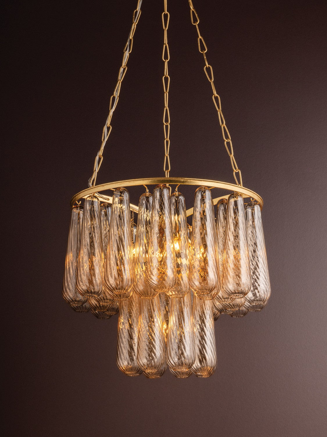 Corbett Lighting - 581-27-VGL - Five Light Chandelier - Milos - Vintage Gold Leaf