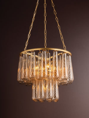 Corbett Lighting - 581-27-VGL - Five Light Chandelier - Milos - Vintage Gold Leaf
