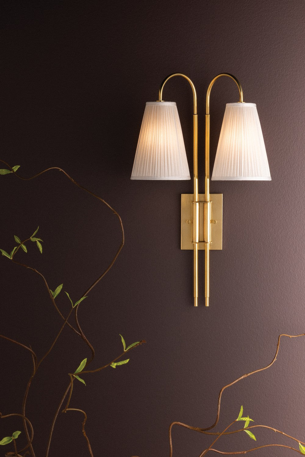 Corbett Lighting - 585-02-VB - Two Light Wall Sconce - Limoges - Vintage Brass