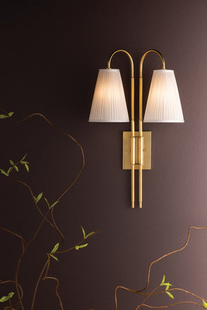 Corbett Lighting - 585-02-VB - Two Light Wall Sconce - Limoges - Vintage Brass