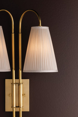 Corbett Lighting - 585-02-VB - Two Light Wall Sconce - Limoges - Vintage Brass