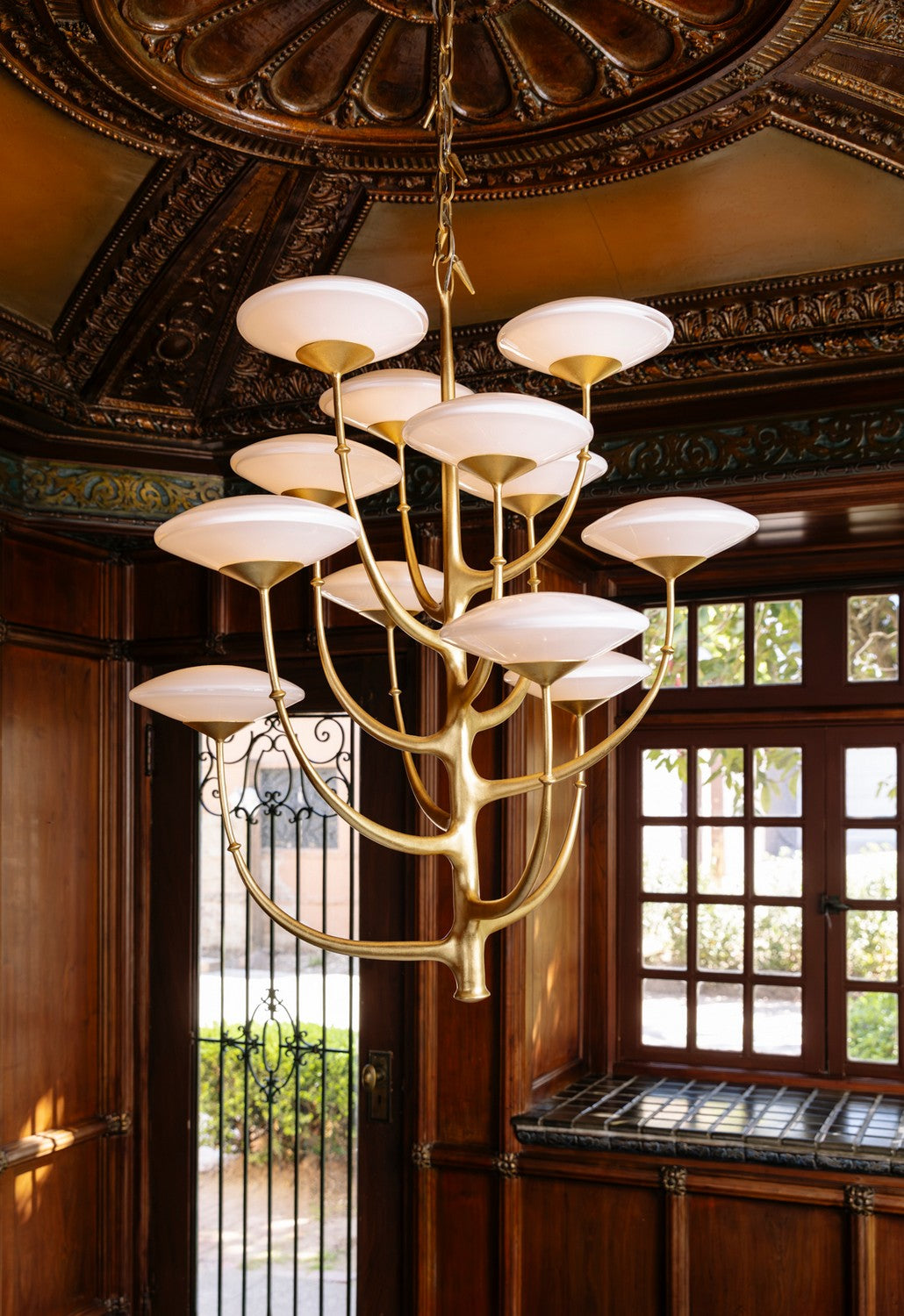 Corbett Lighting - 589-34-VGL - LED Chandelier - Pluro - Vintage Gold Leaf