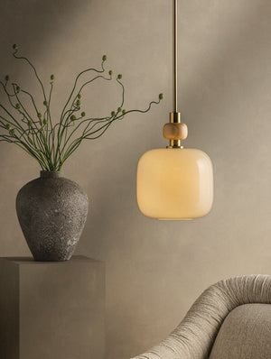 Mitzi - H1149701L-AGB - One Light Pendant - Elise - Aged Brass